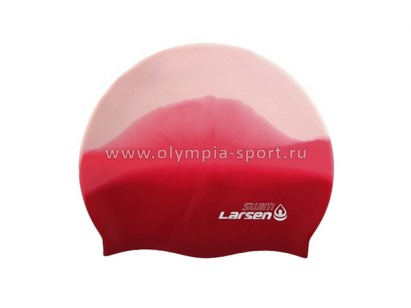 Шапочка для плавания Larsen MC33 силикон, роз/бел