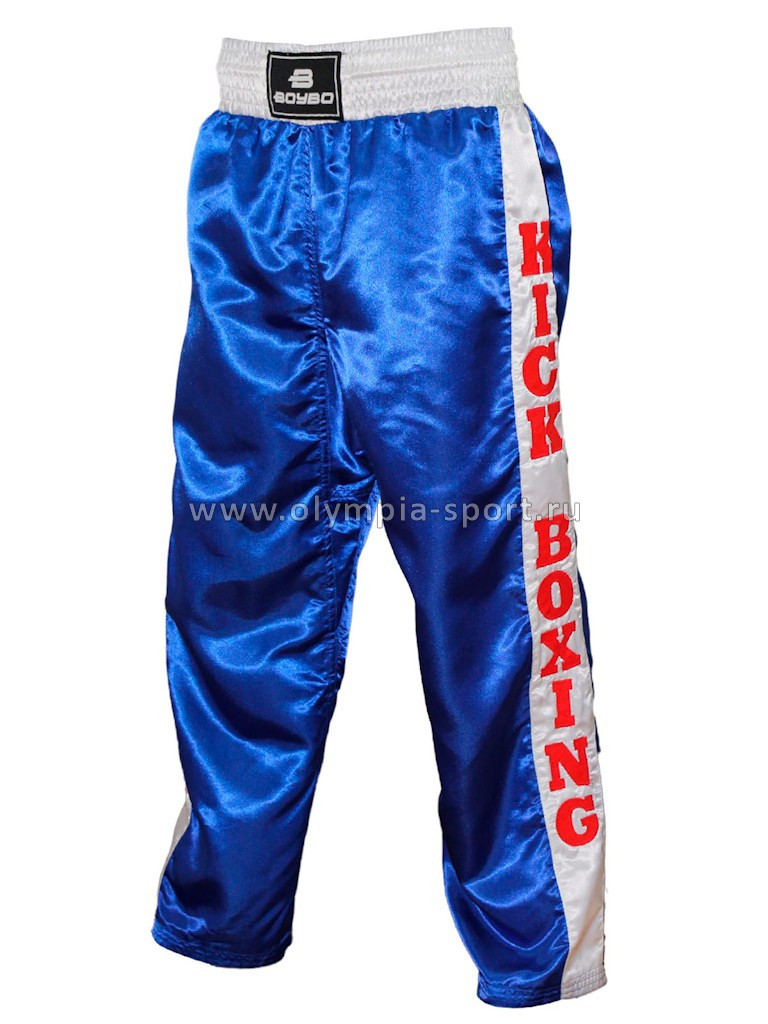 Брюки для кикбоксинга BoyBo синие