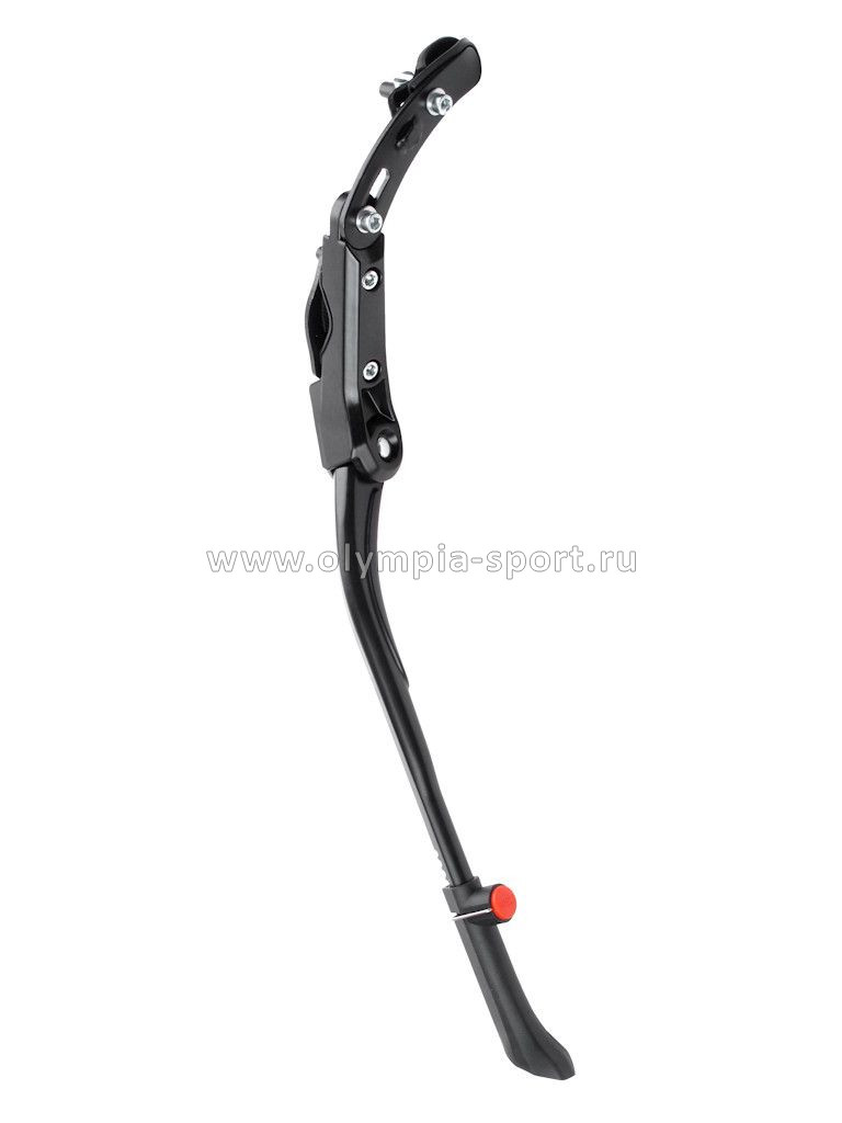 Подножка 20"-28" FSDA-616-37 задняя, крепление на 2 пера вилки, телескопическая, алюминиевая черная