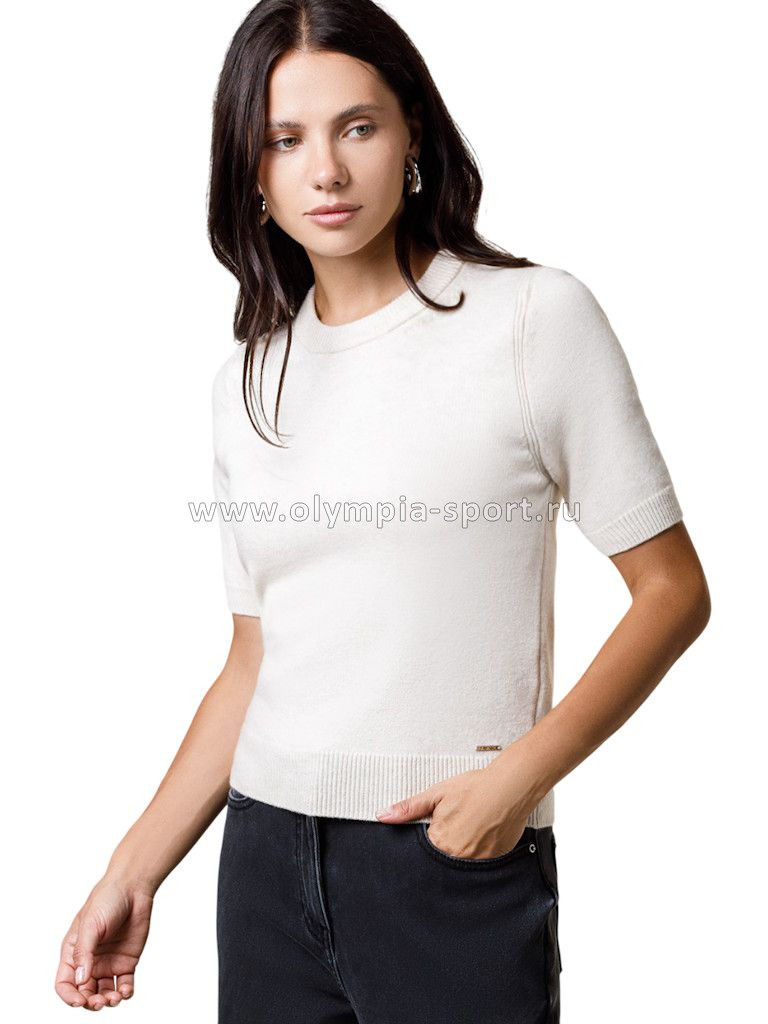 Джемпер женский Vilatte D39.358 овсяный меланж