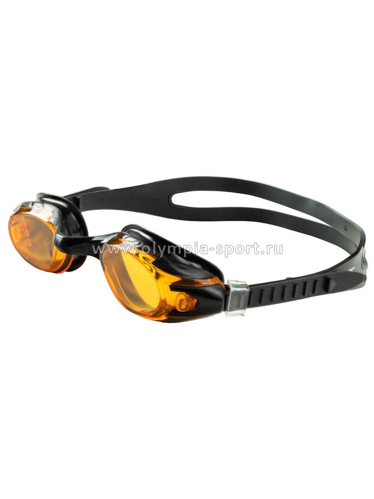 Очки для плавания детские TORRES Junior, оранж.линзы, чер. оправа, раздв. регул.ремешок