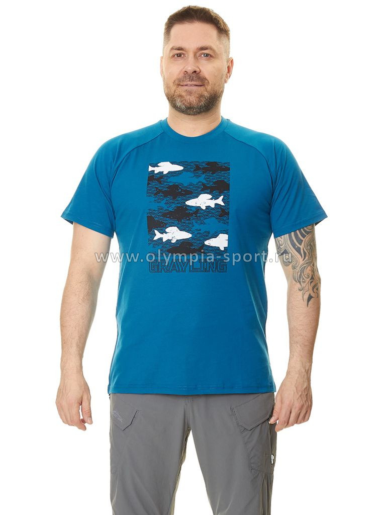 Футболка Grayling Fishes синяя