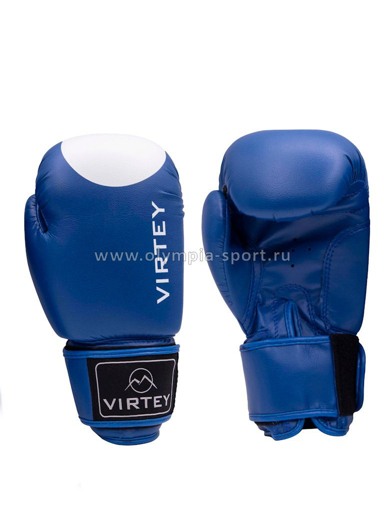Перчатки боксерские Virtey BG11 цв.синий/белый