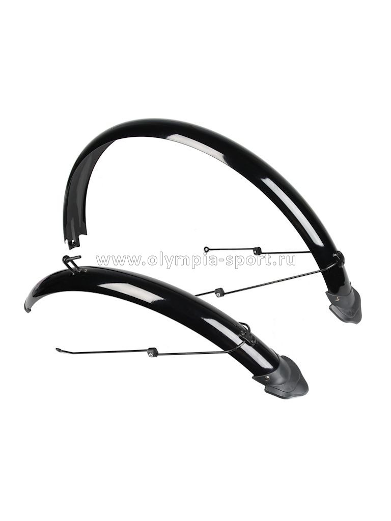 Крылья 27.5" полноразмерные XGNB-099 пластиковые чёрные с брызговиками